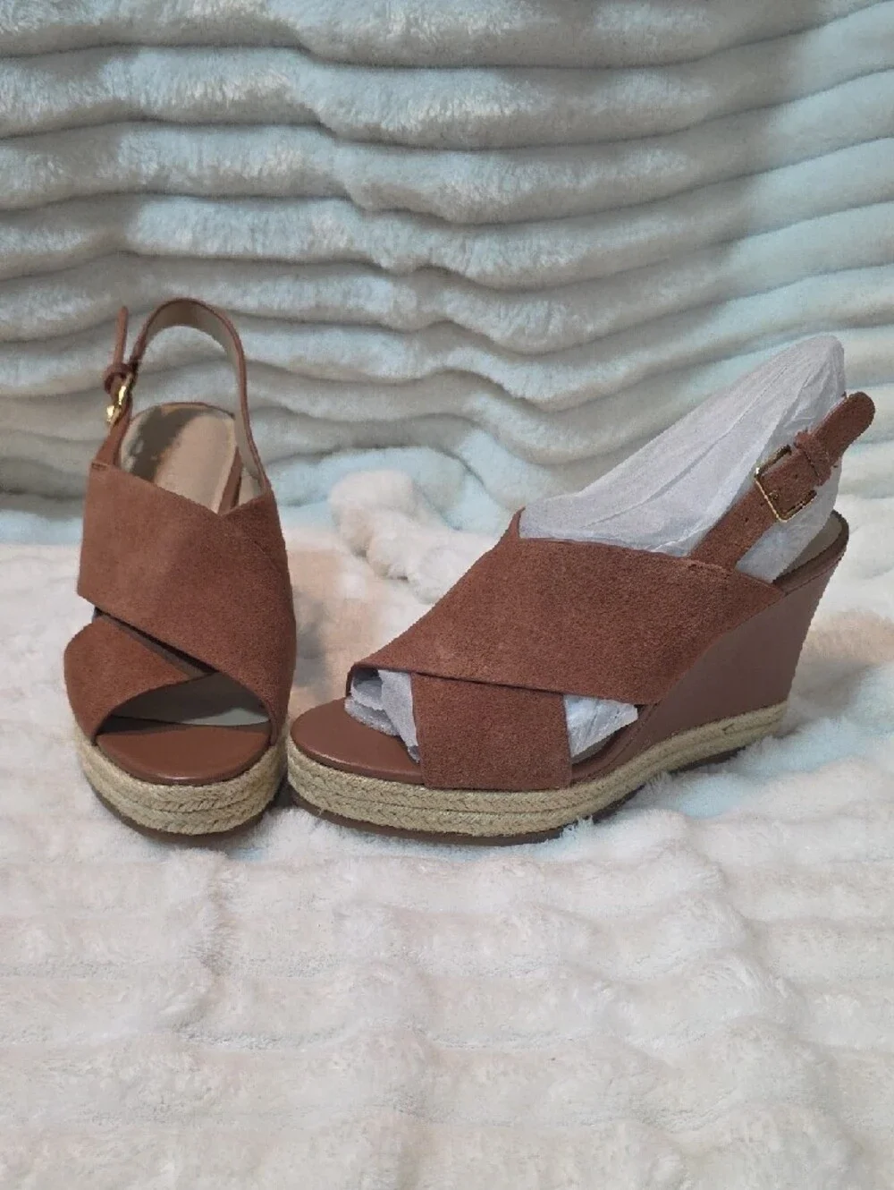 H by Halston‎ Stella crossover slingback espadrille wedges